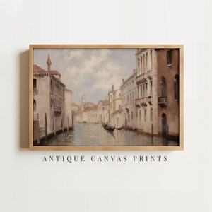 Venice Canal Frame TV Art | Vintage Italy Oil Painting | Neutral Art | Digital Art TV8