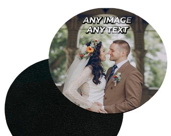 Personalized Round Mousepad: Custom Photo & Text, Rubber Base (20x20 cm)
