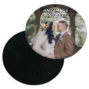 PERSONALISED Round MOUSE MAT - Customised Mousepad for Computer Laptop Desk Work Gift Photo Picture Logo Text 20 x 20 cm