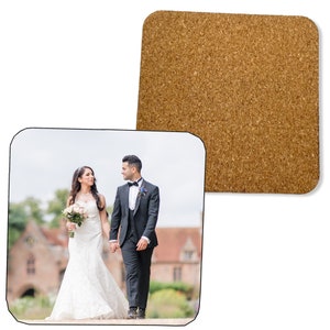 PERSONALISED Drinks COASTER Photo Printed SQUARE - High Gloss Finish - Customisation included. Heat resistant, handmade uk