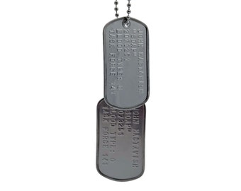 John &#39;SOAP&#39; MacTavish Military DOG TAG Set Cosplay Replica Stainless Steel - Chains Included