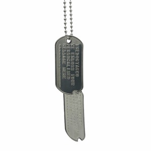 WWII Era Personalised Military Dog Tags Pair Set Army Engrave Military Embossed - Ball Chains Included - Original THEDOGTAGCO