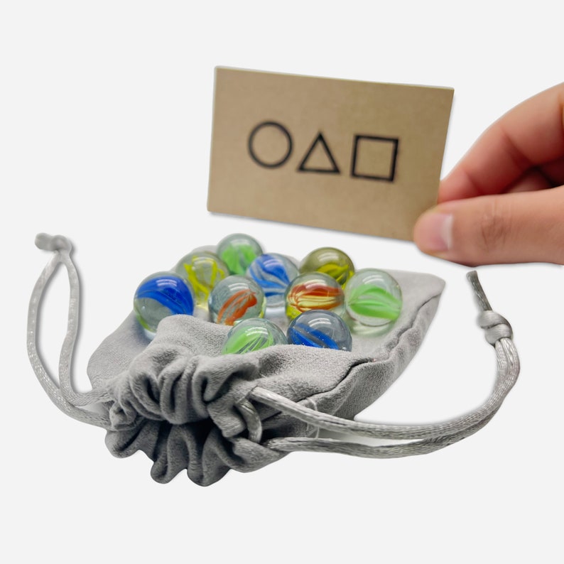 Squid Game Inspired Marble Set Complete With Bag and 10 Etsy