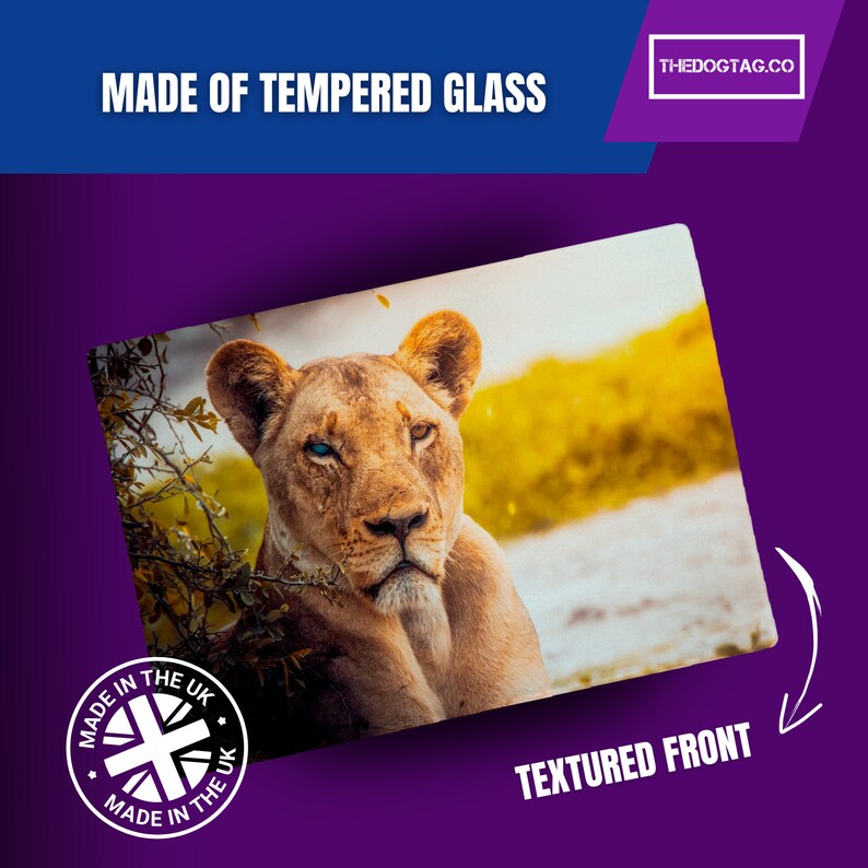 Personalized Photo Chopping Board: Chinchilla Finish Toughened Glass image 3