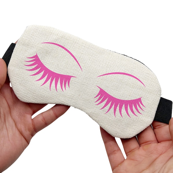 Personalised Sleep Eye Mask - Made of Natural Cotton & Linen. Super Comfortable. Gift, for him, for her