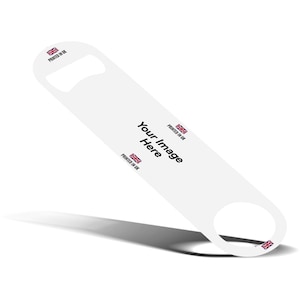 PERSONALISED Bar Blade Bottle Opener Custom Any Photo Text Heavy Duty Non-Slip Design for Pub or Home Bar Durable UK Barware Accessory Gift