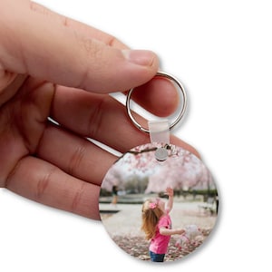 Personalized Photo Keychain: Custom MDF Keyring, Keepsake Gift - Etsy