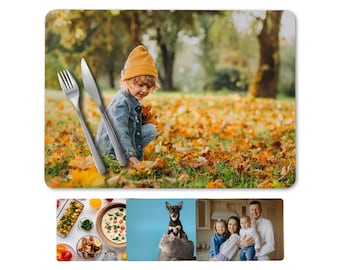 Personalized Photo Placemat: Matte Finish Custom Design, Non-Slip Cork Back Kitchen Table Decor