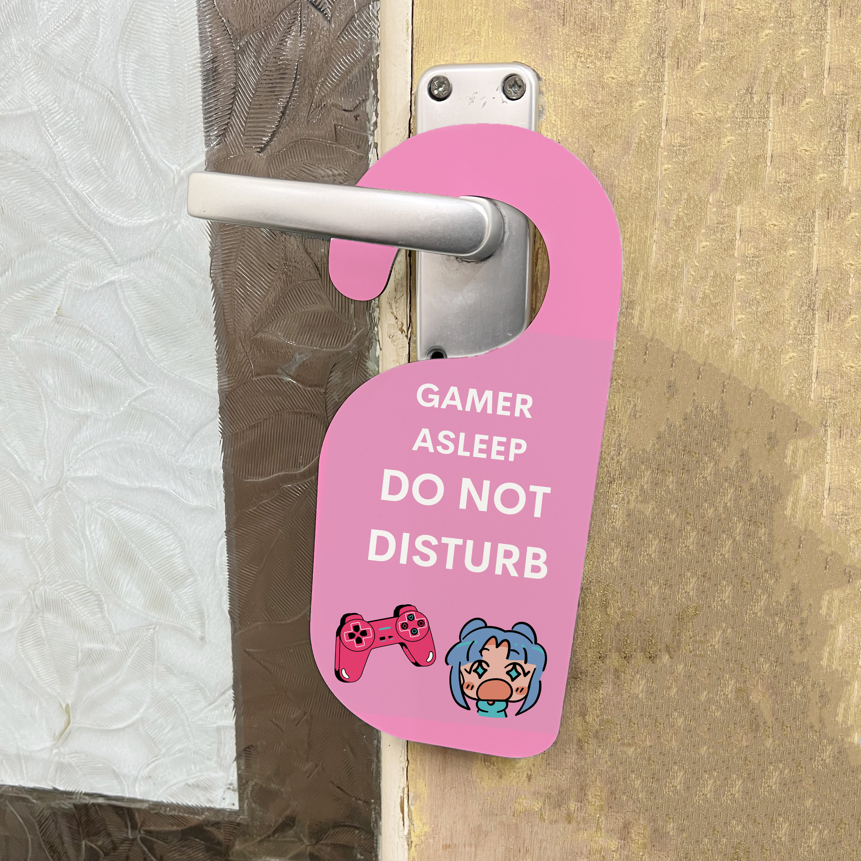 1PC 22.5x8.5CM Cartello per porta Non disturbare Per favore Bussare Gancio Etichette in pelle Etichetta Avvertimento Bacheca per Hotel Mall Office  15