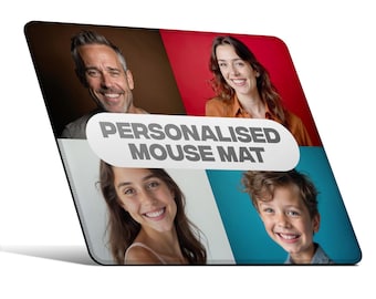 Personalized Photo Collage Mouse Mat: Custom Desk Pad with Non-Slip Base, Office Gift