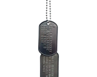 V 2077 DOG TAG Necklace Gaming Collectible Stainless Steel Inspired Pendant COSPLAY Replica with Chains
