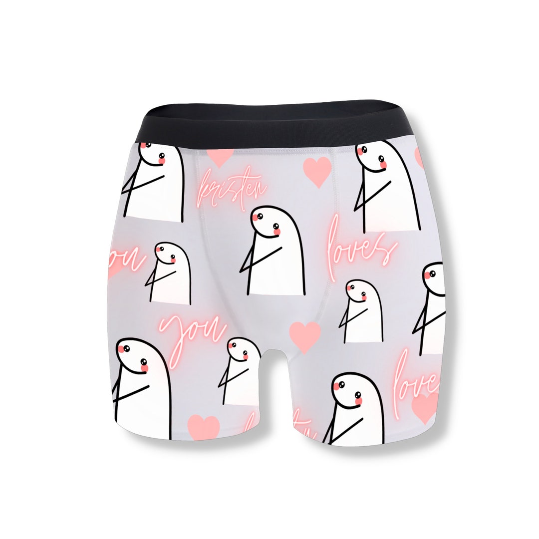 Meme Love Personalised Boxers Briefs Men's With Caution Etsy