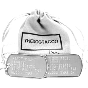 Simon &#39;GHOST&#39; Riley US Military Dog TAGS - Detailed Replica Collector Cosplay Inspired Set
