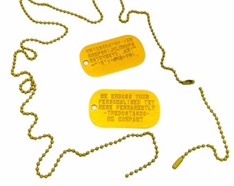 Alluminio Verde - Personalizzato / Inciso - Esercito - Militare - ID - Foto 5