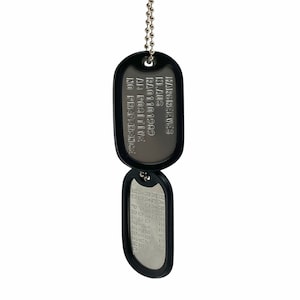 Klaus Hargreeves &#39;NUMBER FOUR&#39; Military Dog Tags Set Prop Replica - Stainless Steel - Chain&Silencers Included