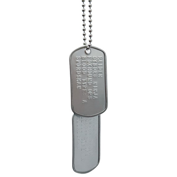 RAIDEN DOG Tags Necklace Stainless Steel Gaming Tribute Pendant
