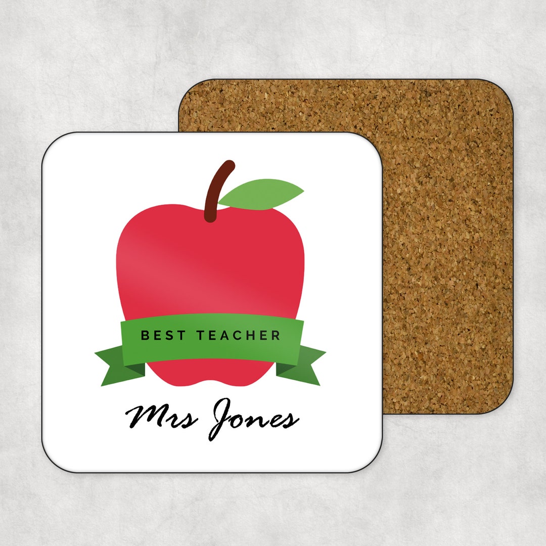 Personalized Teacher Coaster – Custom Christmas & End-of-term Gift for ...