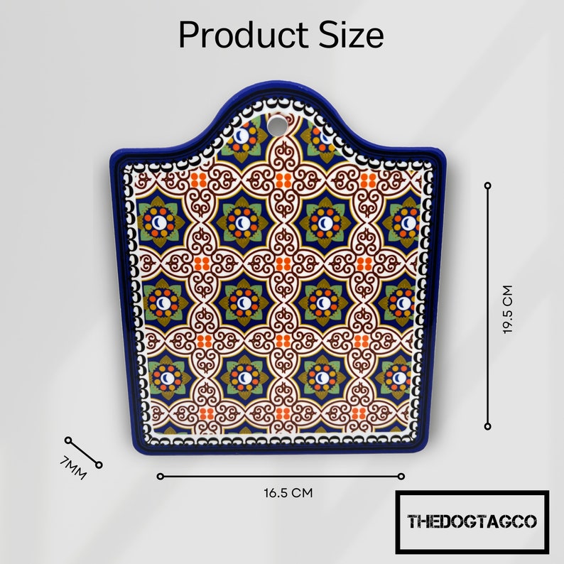 Moroccan Ceramic Trivet, Heat Resistant Pot Holder, Non-Skid Table Mats, Heat Insulation Hot Pot Pad, Trivet Mat, Mug Cork Mat image 3