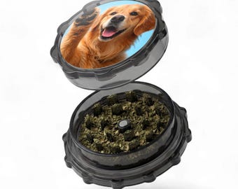 Personalised Herb Grinder with Photo, Custom Spice Grinder Gift, Pocket Size Magnetic Kitchen Herb Grinder, Custom Image Gift Idea