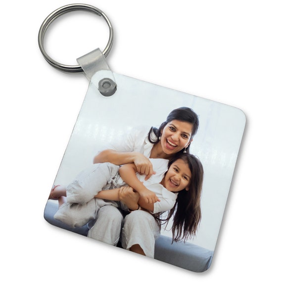 Personalised Photo Keyring Custom Message Keychain Boyfriend Girlfriend  Valentines Music Love Birthday Wedding Christmas 