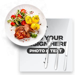 Square Glossy Placemats 280×4 mm – Non-Slip Cork Backed Table Placemats, Heat Resistant, Personalised Dining Table Mats for Kitchen & Home