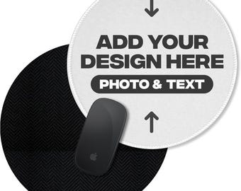 Personalized Photo Collage Mouse Pad: Round Gaming Desk Mat