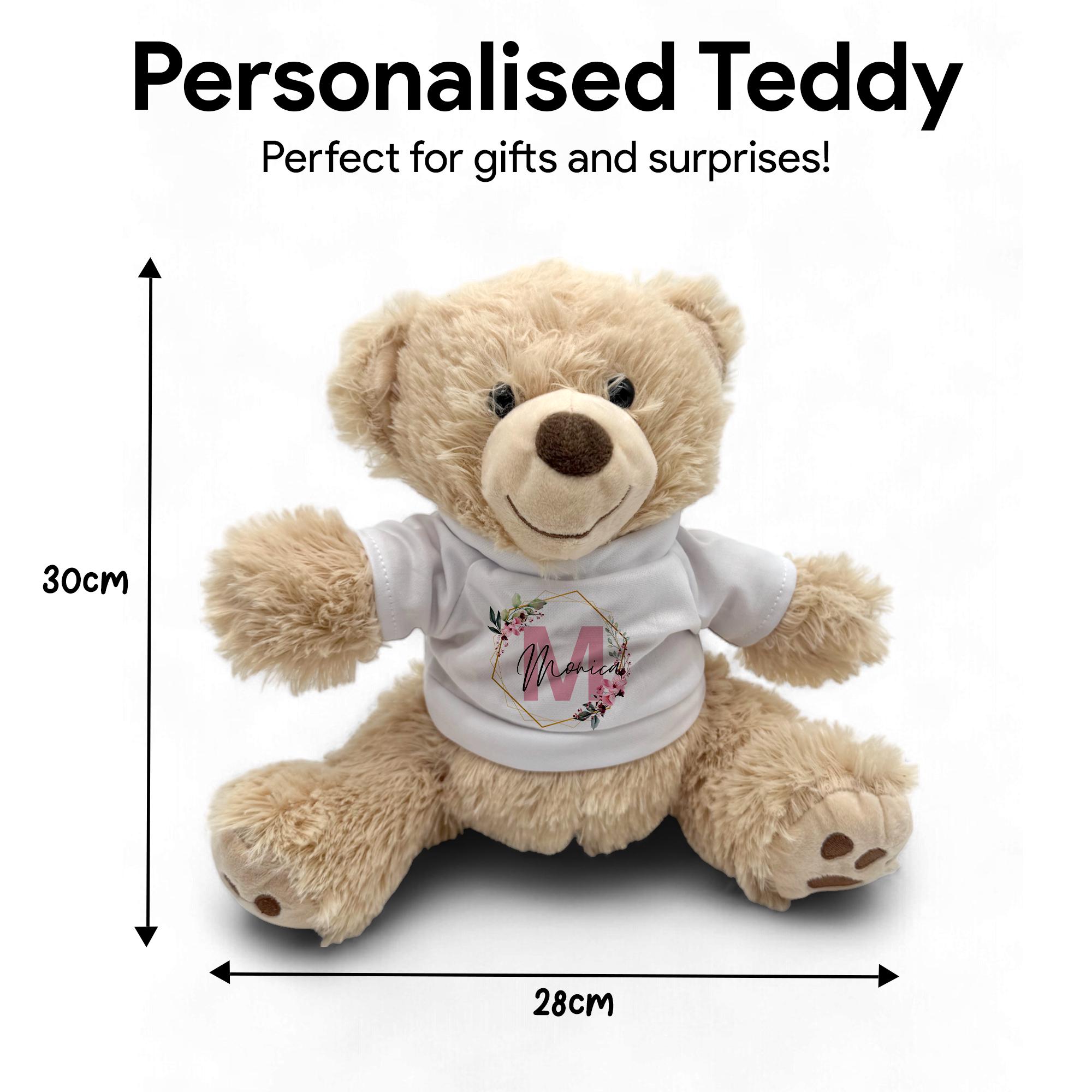 Chupetero Personalizado Conejo De Peluche Con Nombre Bordado