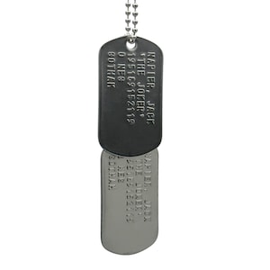 Jack Napier &#39;JOKER&#39; Military Dog Tags - Costume Cosplay Prop Replica - Stainless Steel Chains Included
