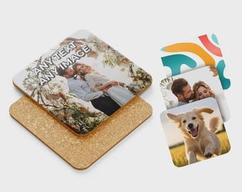 Personalized Photo Coasters: Matte Finish, Custom Kitchen Decor