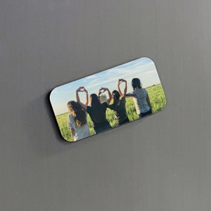 CUSTOM PHOTO Fridge Magnet, PERSONALISED Borderless mdf, Photo Text Magnets, Gifts