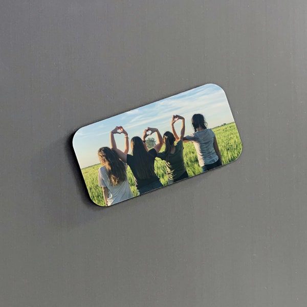 CUSTOM PHOTO Kühlschrankmagnet, PERSONALISIERT Randlos mdf, Foto Text Magnete, Geschenke