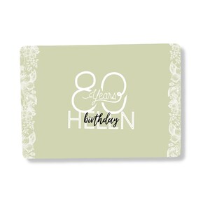 Duża personalizowana podkładka na 80. urodziny - personalizowane nakrycie stołu urodzinowego - MDF Cork
