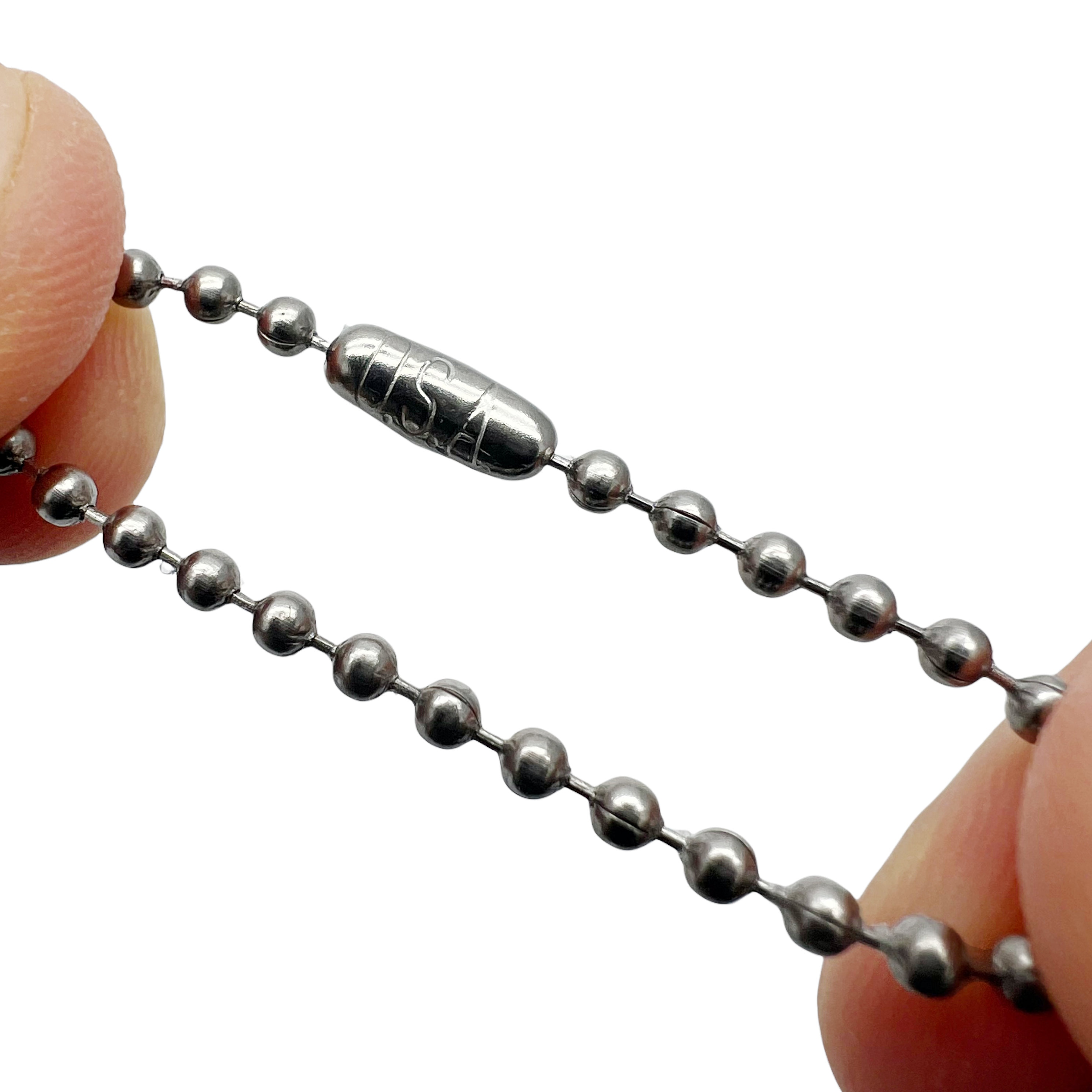 Collana Per Cane Collana A Sfera In Acciaio Inox Per Etichette Cane - Grado 304, Argento, Lunghezza Variabile, TheDogTagCo Acciaio Inox 304 Grado 4 - Foto 3