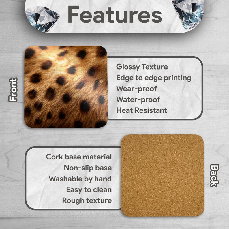 Personalized Photo Coaster - High Gloss Square MDF, Handmade Gift image 6
