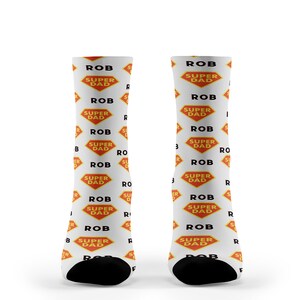 Super Dad Hand-Printed Socks - One Size Fits All - Super Soft and Comfortable