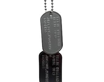 NEW KID Dog Tags Necklace Set: Stainless Steel Cosplay Prop