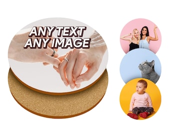 Personalized Glossy Coaster – Custom Photo, Kitchen Decor, Housewarming Gift