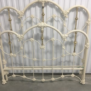 French Country Vintage FULL Iron Bed