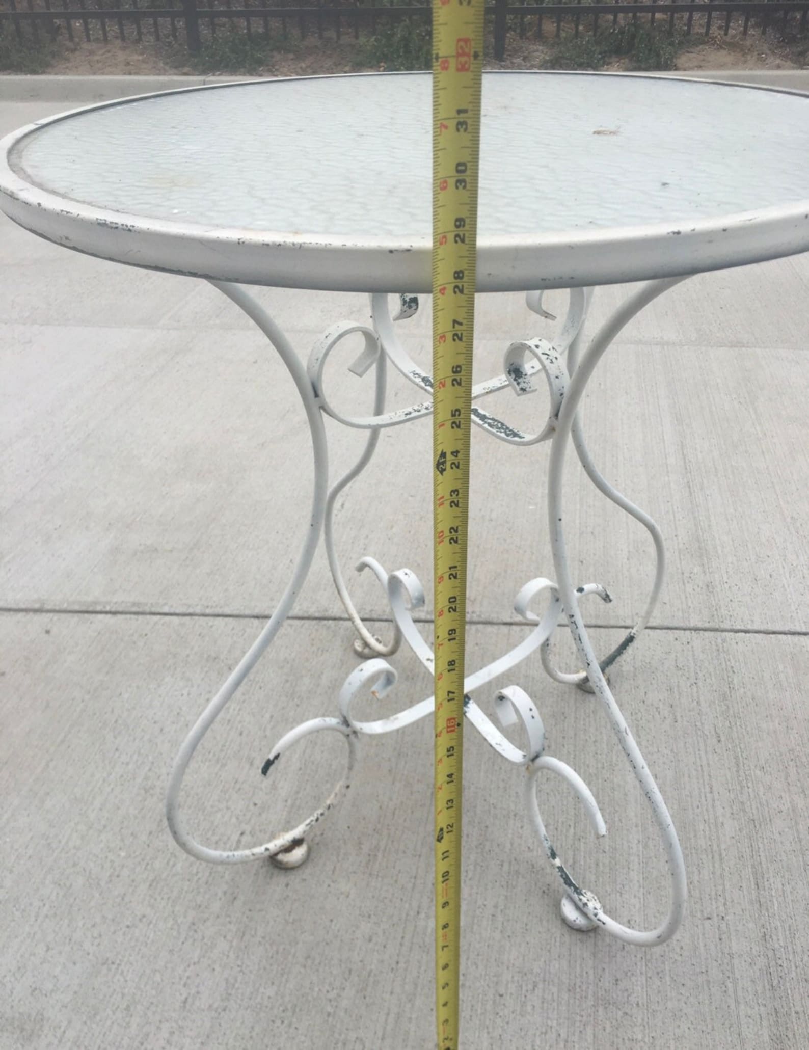 Vintage French Wrought Iron Round Patio Table 281/2 Etsy