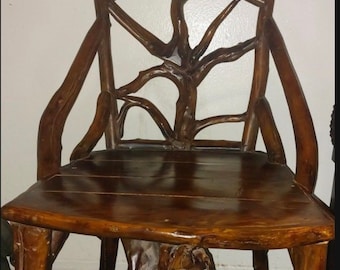 Antique 1920's Chinese Teak Root Chair
