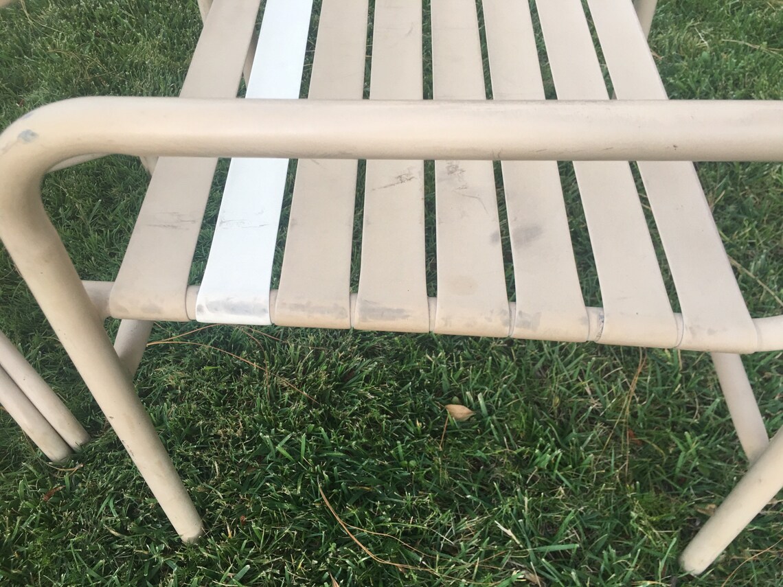 Vintage Brown Jordan Vinyl Strap Patio Set Etsy