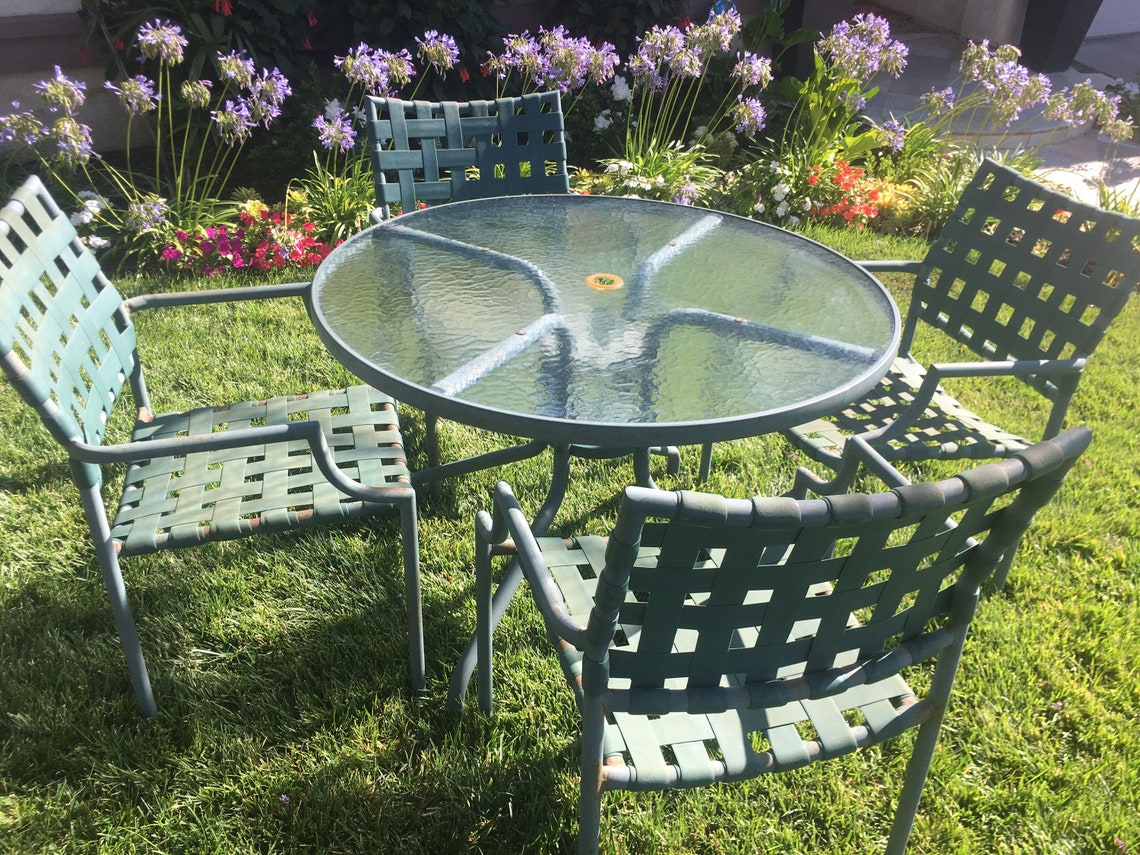 Vintage Tropitone Cantina Patio Dining Set 4 Chairs and Etsy