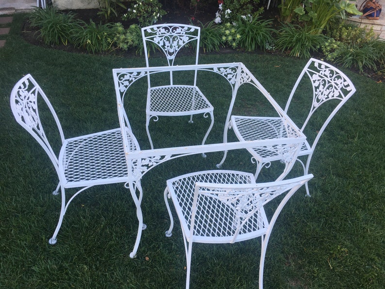 Vintage Woodard orleans Patio Set Etsy