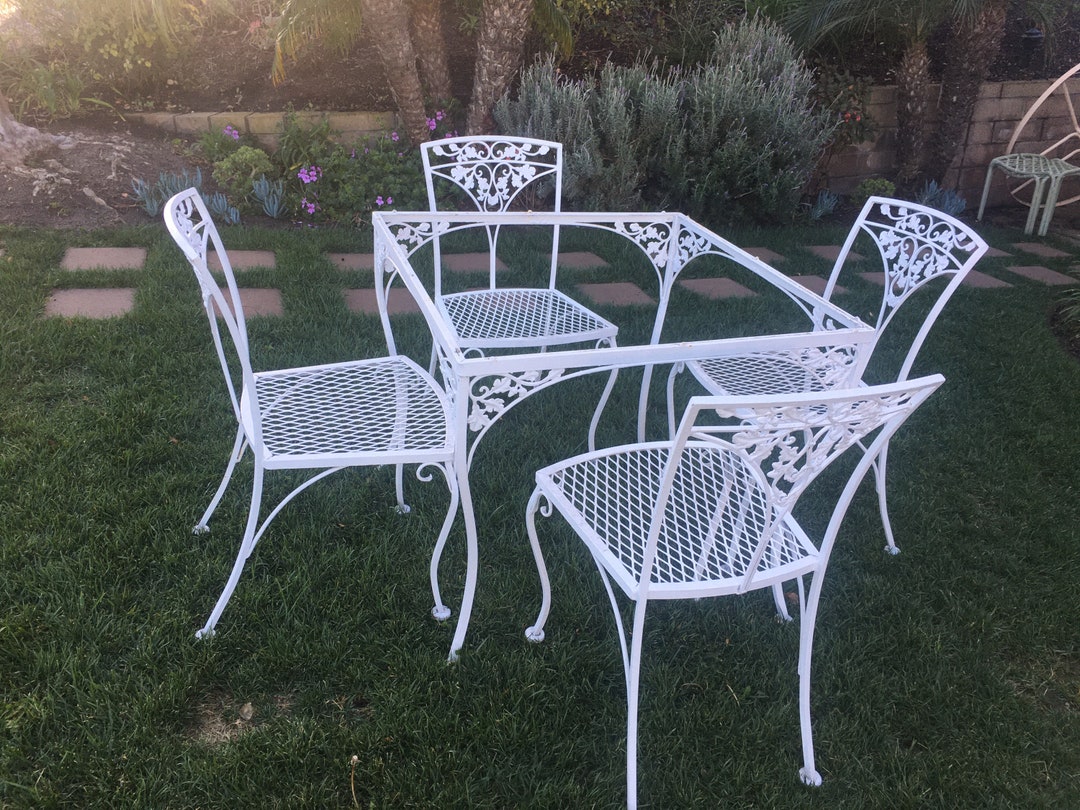 Vintage Woodard orleans Patio Set Etsy
