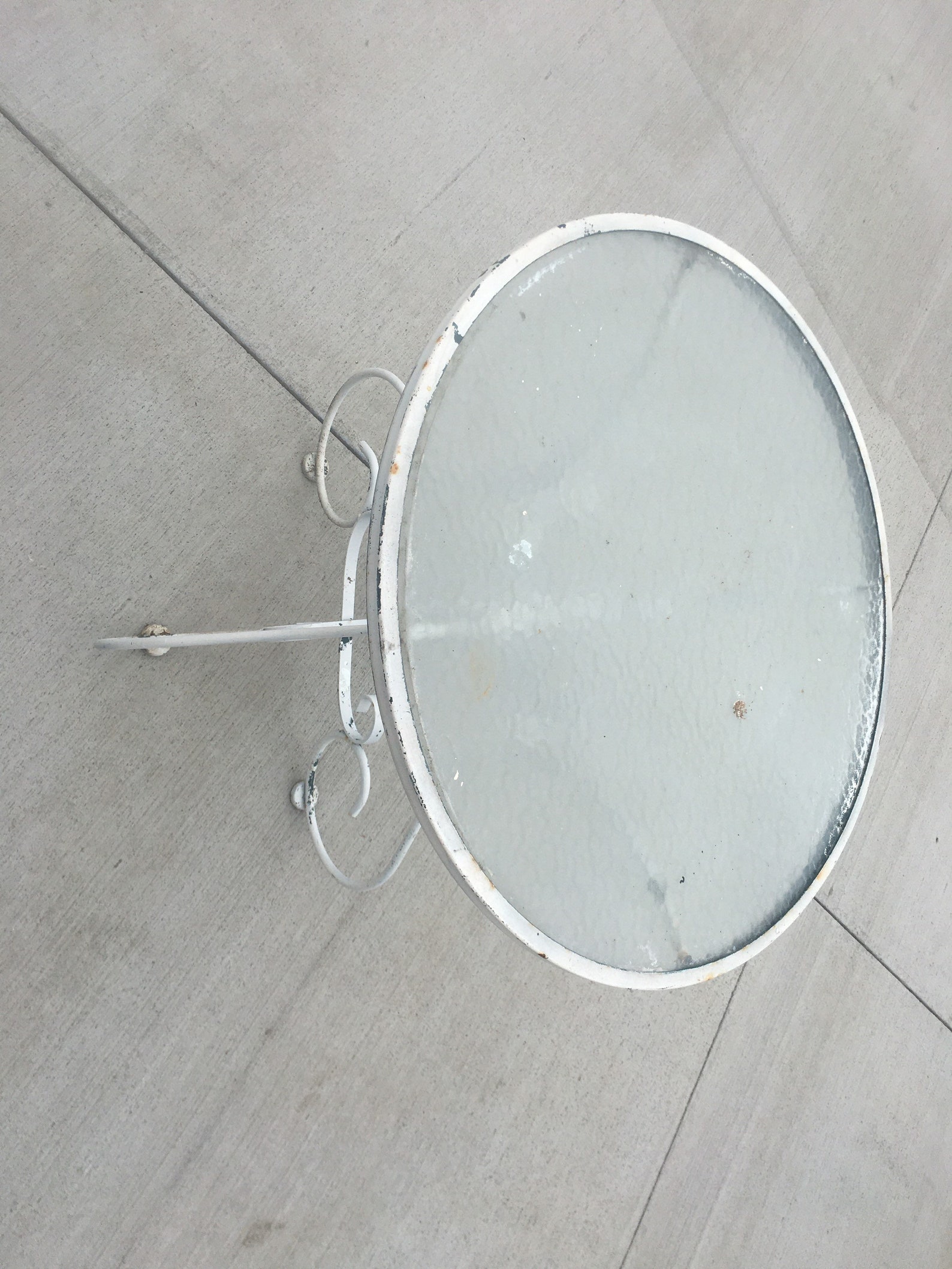 Vintage French Wrought Iron Round Patio Table 281/2 Etsy
