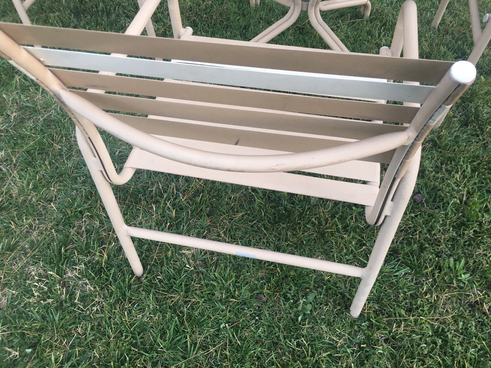 Vintage Brown Jordan Vinyl Strap Patio Set Etsy