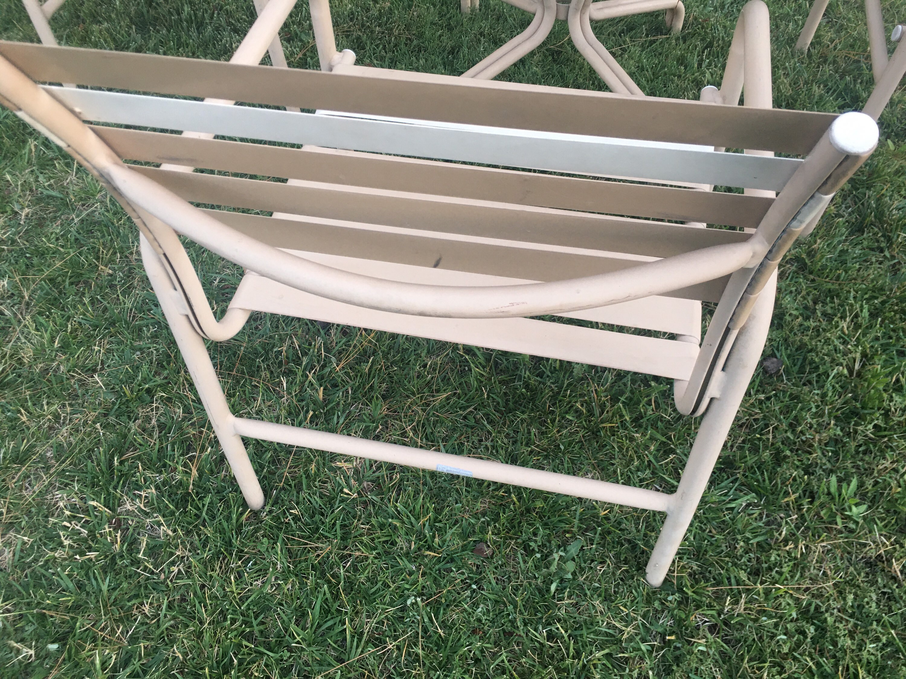 Vintage Brown Jordan Vinyl Strap Patio Set Etsy