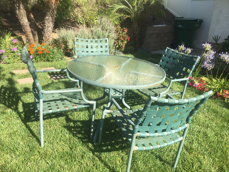 Vintage Tropitone Cantina Patio Dining Set 4 Chairs and Etsy