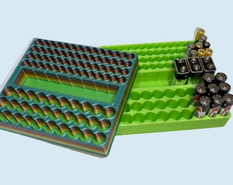 3D Printed Battery Organizer: High Capacity AA AAA 9V Storage