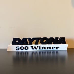 Daytona 500 Desk Sign | Car Guy Gift | Table Decor | Motorsport | Daytona Merch